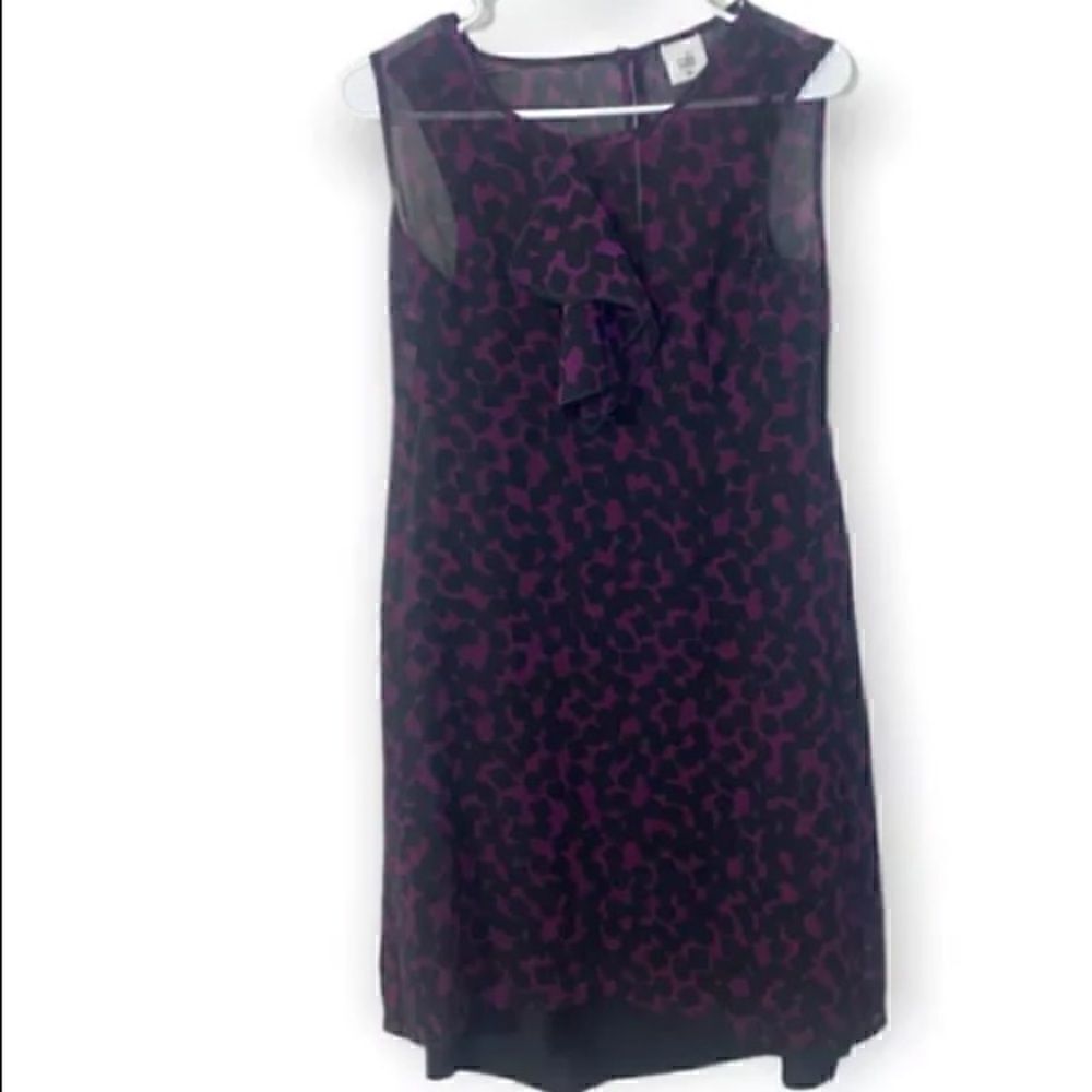 CAbi 3876 Going Out Dress Geometric Print Purple Sugar Plum Size XS EUC - Picture 2 of 7